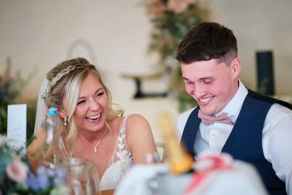 A moment from Abbey & Daniel’s wedding at Bateman’s Barns