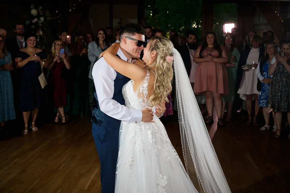 A moment from Abbey & Daniel’s wedding at Bateman’s Barns