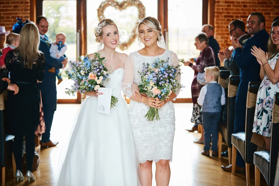 A moment from Charlotte & Gemma’s wedding at Southwood Hall