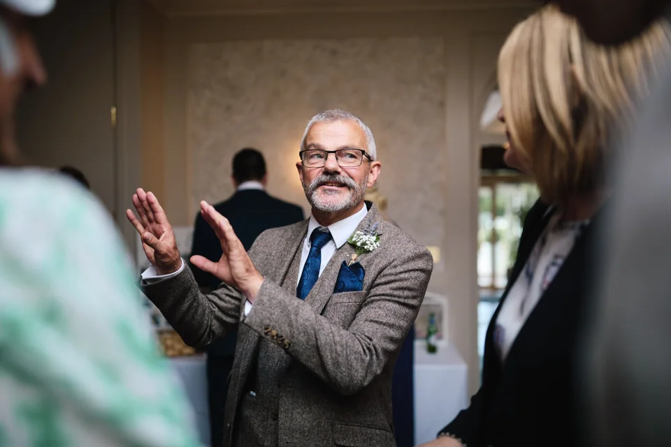 A moment from Charlie & Tom’s wedding at Park Farm Hotel