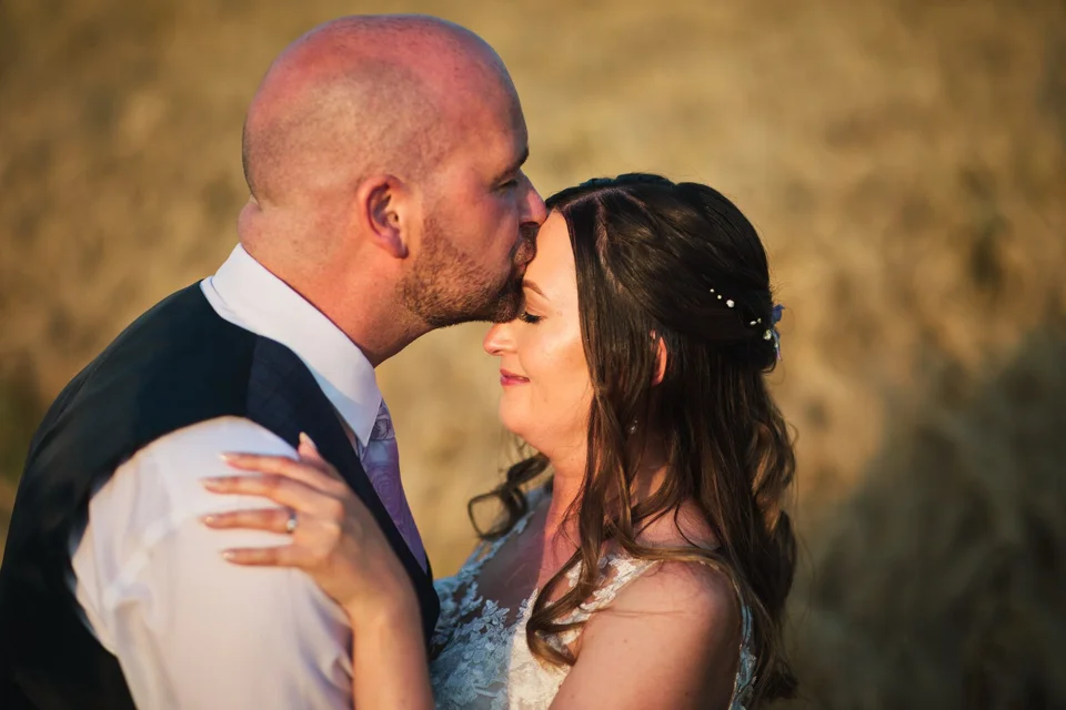 A moment from Tracey & James’s wedding at Hunters Hall
