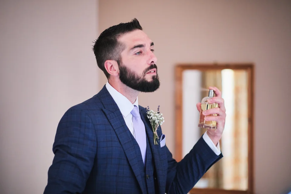 A moment from Tracey & James’s wedding at Hunters Hall
