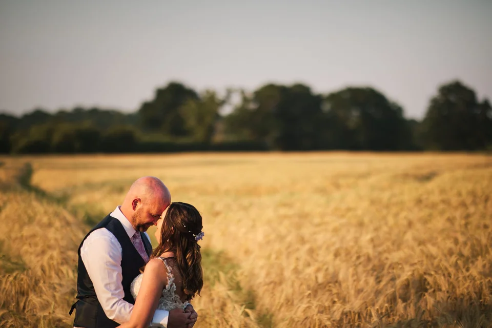 A moment from Tracey & James’s wedding at Hunters Hall