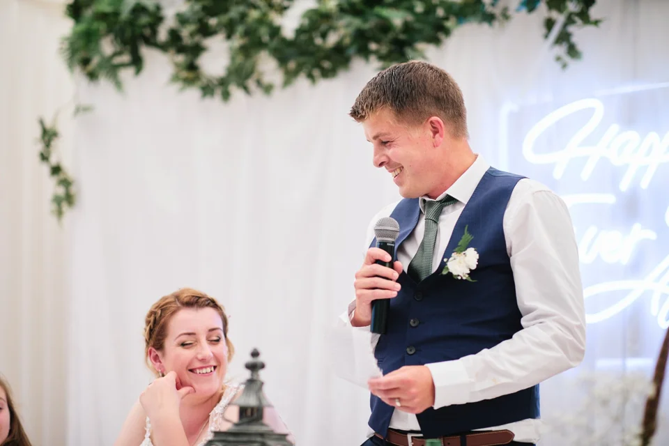 A moment from Harriet & Mark’s wedding at Hockwold Hall